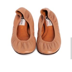 Lanvin Tan Leather Ballet Flats (38)